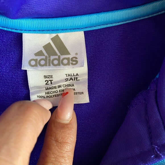 Adidas Girl’s Tracksuit Outfit Dark Purple - Picture 5 of 16